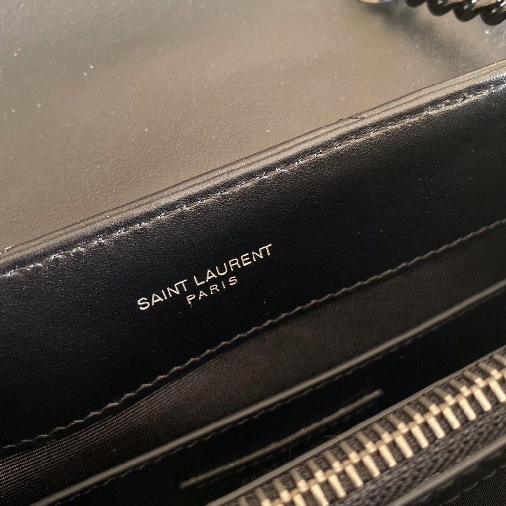 CROSS BODY 25 BLACK CALFSKIN BAG