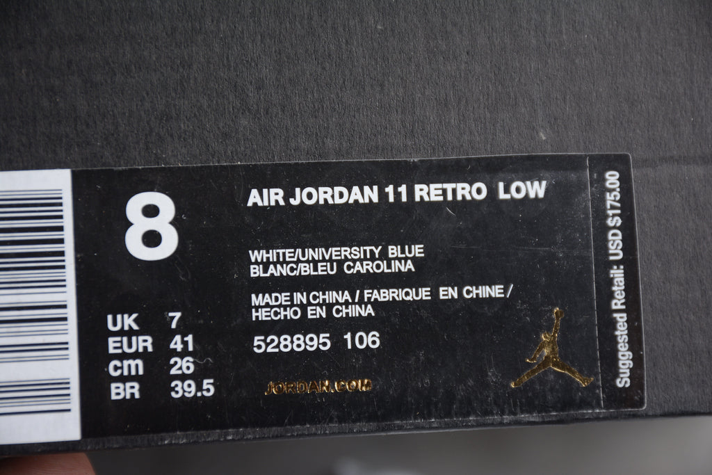AJ 11 Low  " White & University Blue "