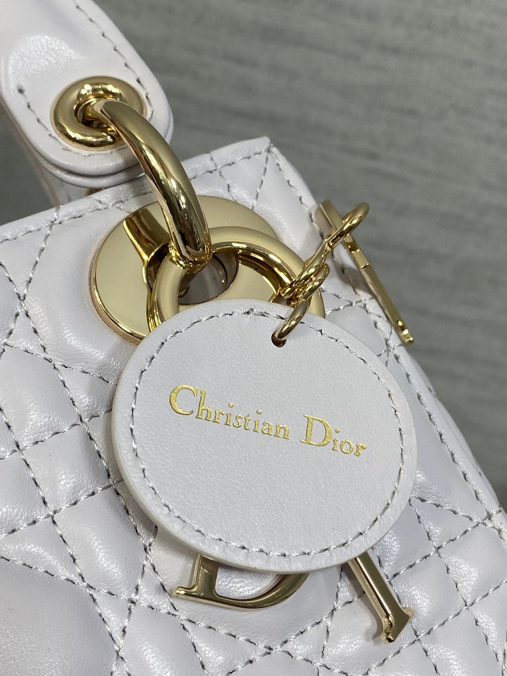 DIOR 25S MINI LADY  BAG 17 IN LILAC CANNAGE CALFSKIN GOLD HARDWRE